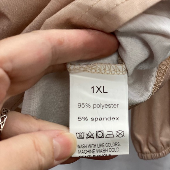 Floral Beige Women's Top - Picture 3 of 3